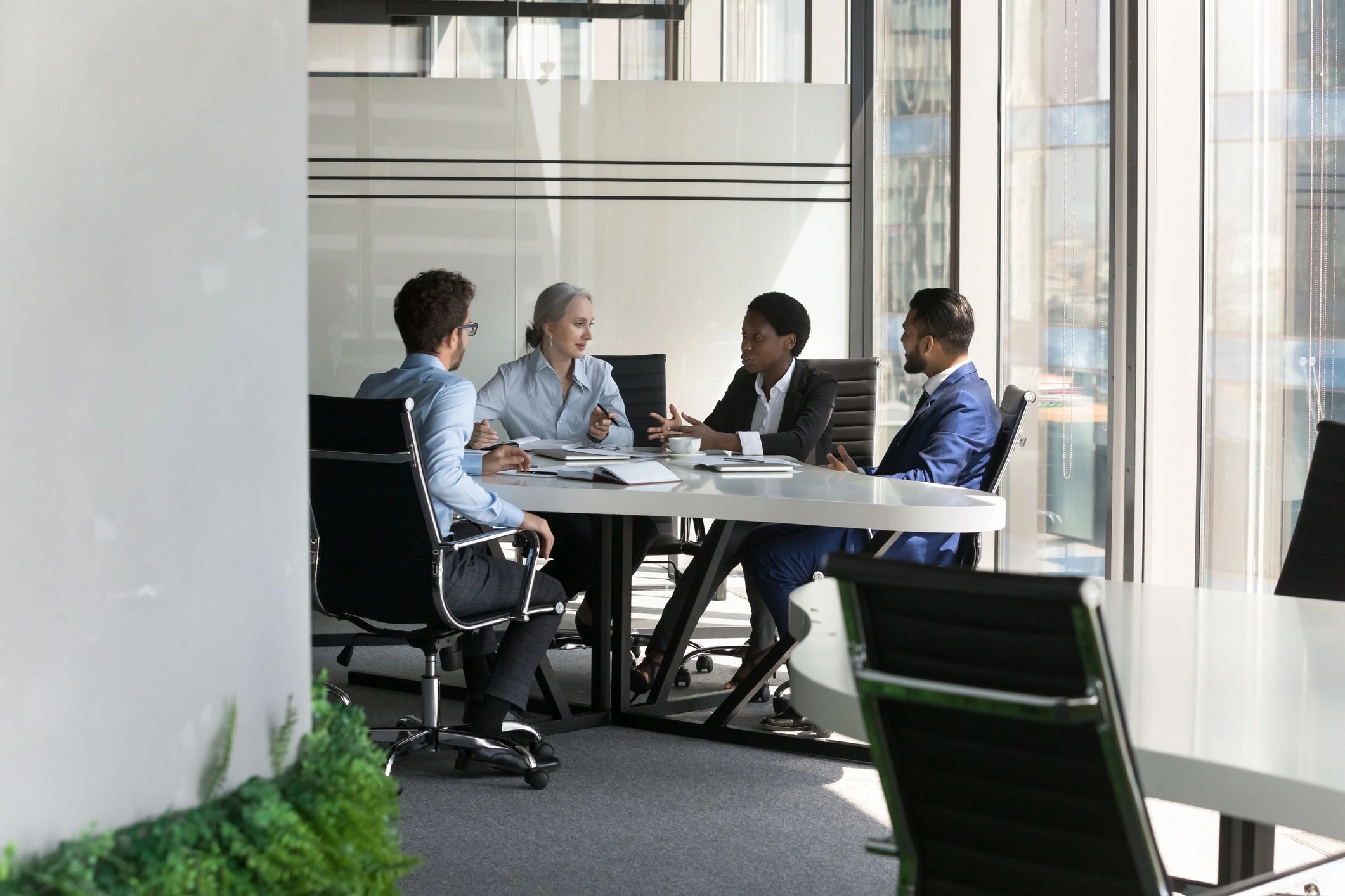 Consulting team in meeting room